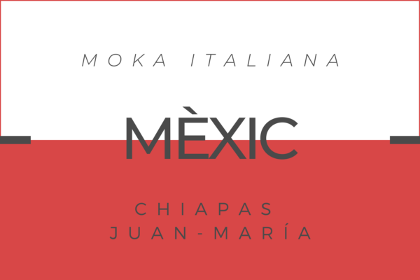 Cafè Mèxic Chiapas Juan-María per a cafetera Moka italiana